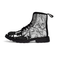 Men's Canvas Boots silver with black