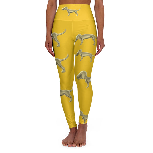 Yoga Leggings gold dog