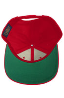 hat red green with black and white