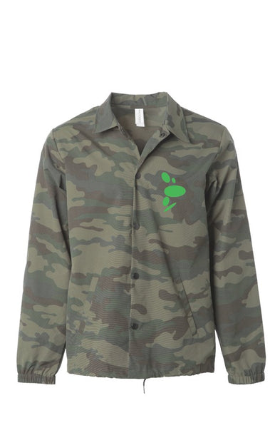 Water Resistant Windbreaker Coaches Jacket Camo