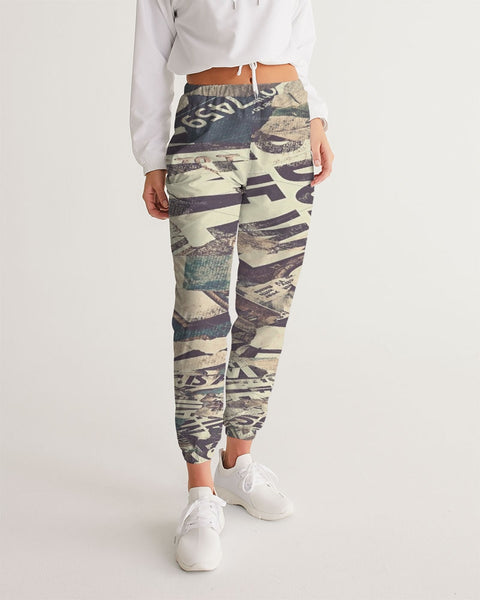 BACKGROUND LETTERS COMPOSITION Women's Track Pants