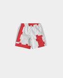 white and red men's swimsuite Men's Swim Trunk