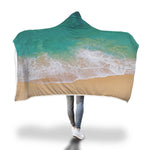 hooded blanket the kiss between the sea and the beach