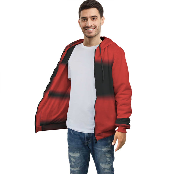zip hoodie  red