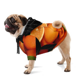 dog hoodie orange