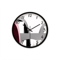 Non-Ticking Silent Wall Clock with Modern and Nice Design for Wall Decoration (Black)