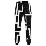 jogger black and white