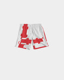 white and red men's swimsuite Men's Swim Trunk