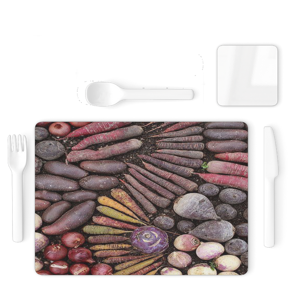 vegetable  Single Placemat and Coaster Set