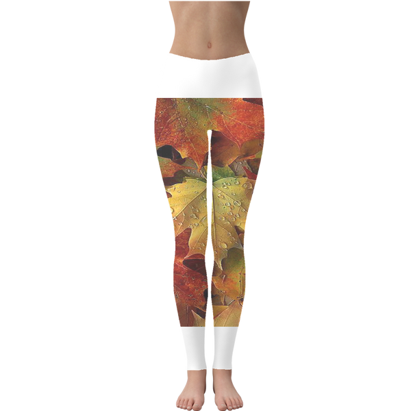 falling leaves Leggings