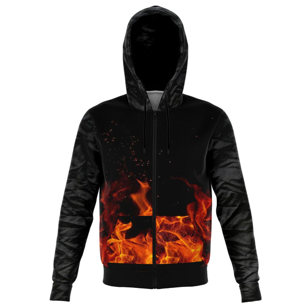 hoodie with zipper fire