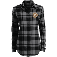 circles of the browns LW668 Port Authority Ladies' Plaid Flannel Tunic