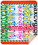 graphity1-meeting between occasional letters DP1731 Large Fleece Sherpa Blanket - 50x60