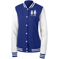 man and woman LST270 Sport-Tek Women's Fleece Letterman Jacket