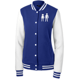 man and woman LST270 Sport-Tek Women's Fleece Letterman Jacket