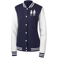 man and woman LST270 Sport-Tek Women's Fleece Letterman Jacket