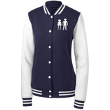 man and woman LST270 Sport-Tek Women's Fleece Letterman Jacket