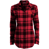 kisses2 LW668 Port Authority Ladies' Plaid Flannel Tunic