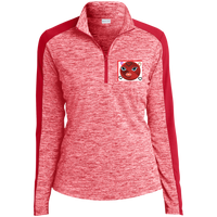 embroidery8 LST397 Ladies' Electric Heather Colorblock 1/4-Zip Pullover