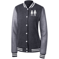 man and woman LST270 Sport-Tek Women's Fleece Letterman Jacket