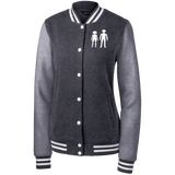 man and woman LST270 Sport-Tek Women's Fleece Letterman Jacket