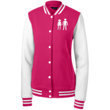 man and woman LST270 Sport-Tek Women's Fleece Letterman Jacket