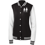 man and woman LST270 Sport-Tek Women's Fleece Letterman Jacket