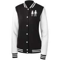 man and woman LST270 Sport-Tek Women's Fleece Letterman Jacket