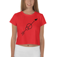 Crop Tee red with arrows