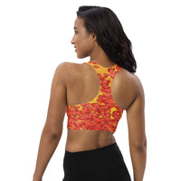 Longline sports bra orange