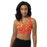 Longline sports bra orange