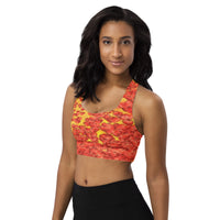 Longline sports bra orange