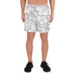 Men's Athletic Long Shorts white flowers