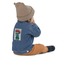 Baby Organic Jacket denim with  embroidery