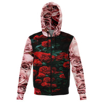 zip hoodie flowers