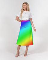 Women's A-Line Midi Skirt rainbow