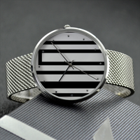 30 Meters Waterproof Quartz Fashion Watch With Casual Stainless Steel Band