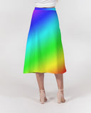 Women's A-Line Midi Skirt rainbow