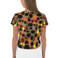 All-Over Print Crop Tee abstract